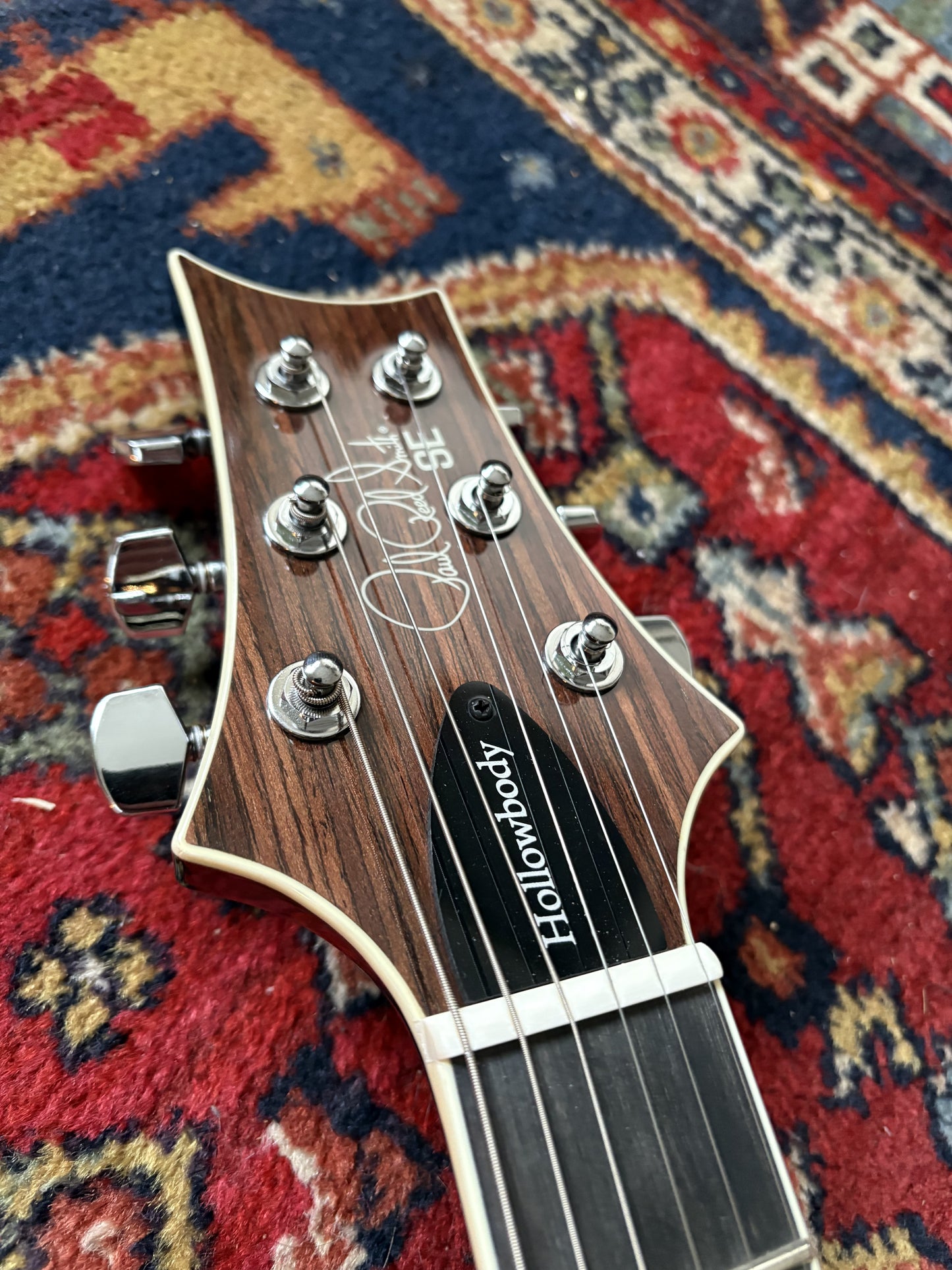 PRS SE Hollowbody II Electric Guitar, Black Gold Burst, Hard Case Pre-Loved